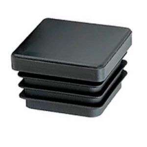 Tampão Terminal Preto p/ Tubo Quadrado