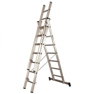 Escada Aluminio tripla Degrau Quadrado