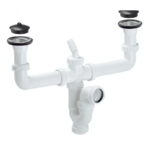 Sifão p/ Lava Louça Duplo PVC Refª 6624