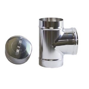 Tê Inox c/ Tampo 90º - 0,4mm