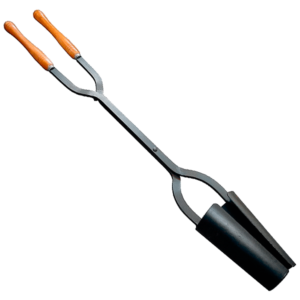 Pá Abre Buracos Metálico c/ Punho Madeira