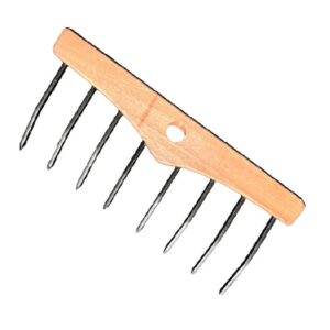 Ancinho de Madeira 8 Dentes Curvo