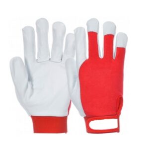 Luva Pele Branca - Dorso c/ Velcro