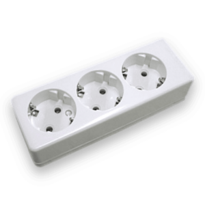 Tomada Tripla Horizontal s/ Cabo