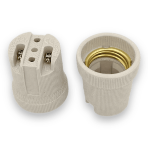 Suporte Porcelana p/ Lâmpada E27 - F519