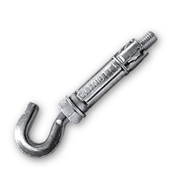 Bucha Metálica Ferro Zincado c/Gancho