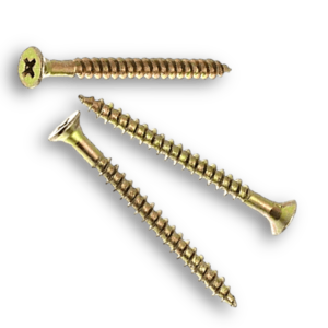 Parafuso p/ Aglomerado Cabeça Chata Zinc. Amarelo