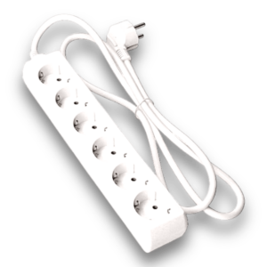 Ficha Elétrica c/Cabo 6 Tomadas s/ Interrupetor