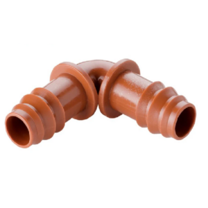 Joelho Simples 16 mm p/ Rega Gota ( Castanho )