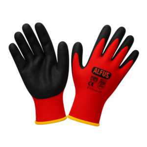 Luva Latex Preta/Vermelha