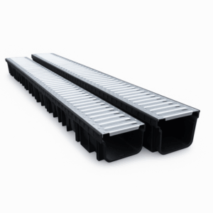 Canal Wave Preto + Grelha Metálica A15