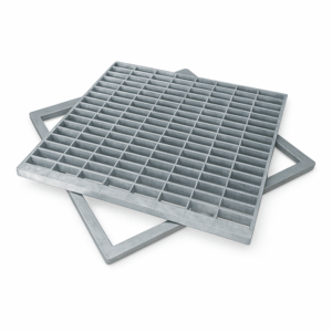 Grelha Quadrada Galvanizada c/Aro Trânsito Ligeiro